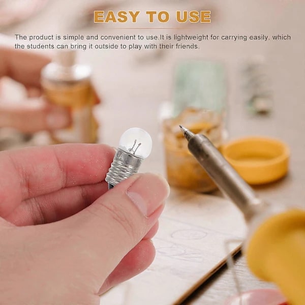 50 pcs Small Light Bulbs Electric Experiment Lamp Flashlight Bulb 1.5V