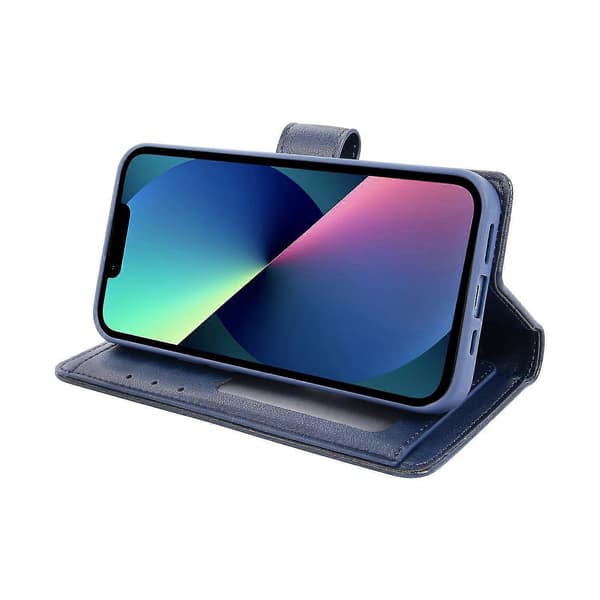 HANMAN Mila Series Støttefoderal til iPhone 13 6.1 tommer Folio Flip PU Læder Pungfoderal