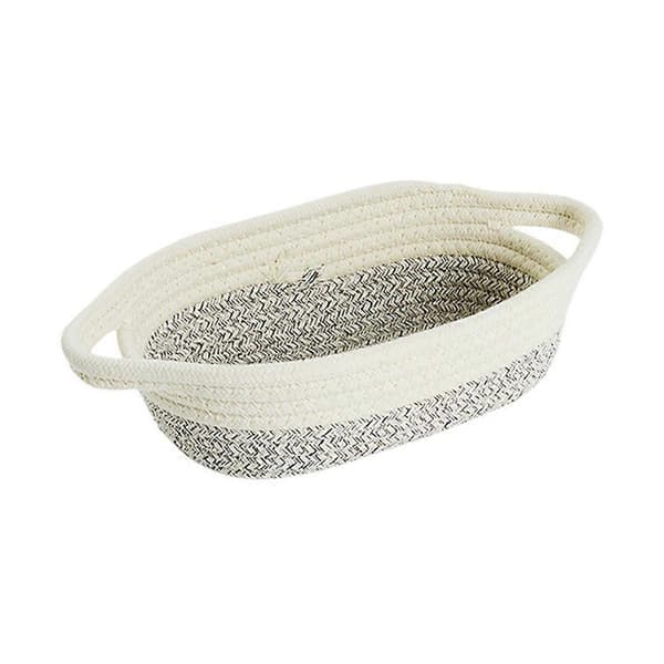 Rope Storage Baskets, Woven Basket - Portable Cotton Baskets for Clothes, Bedding, Towels L