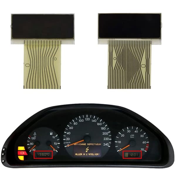 Instrumentpanel LCD-skærm til C-klasse W202 E W208 CLK W210 170 venstre