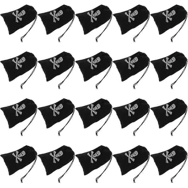2025 20 stk Pirat Gullmyntpose Halloween Piratmyntpose Mynt Oppbevaringspose B B