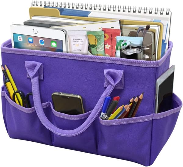 Desktop Tote and Storage Organizer, Teacher Helper Bag Org