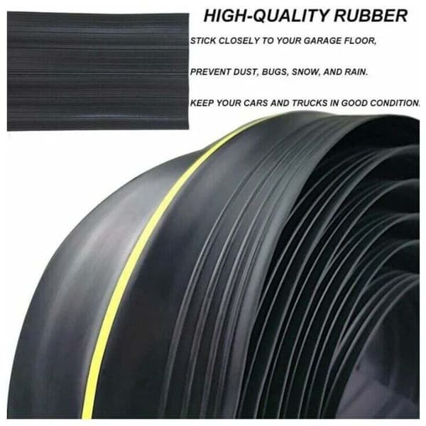 3m Universal Garage Door Threshold Seal, Weatherproof Rubber Replacement, Compatible with Most Brands
