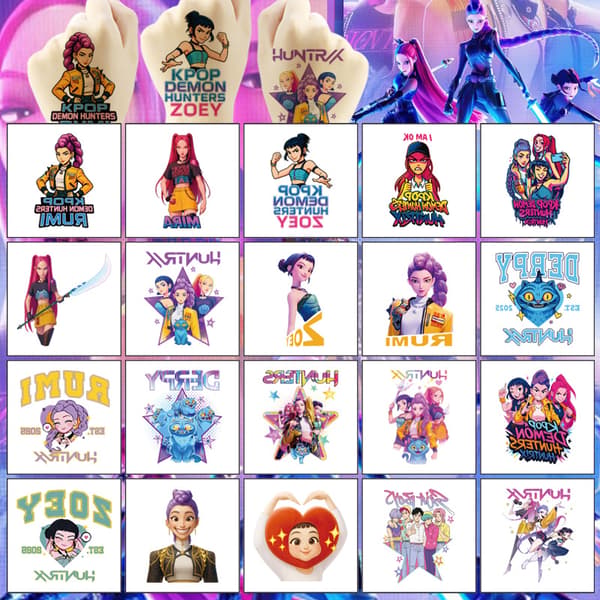 Heta 20 kpl K-POP Demon Hunters väliaikaiset tatuointitarrat vedenpitävät&c&20kpl c-FA- c 20kpl c 20pcs