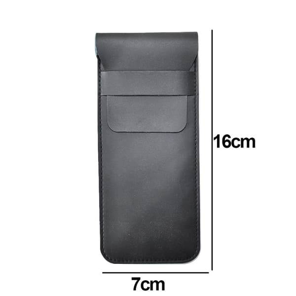 Sort Læder Rullepenalhus/Penholder/Taske Organizer