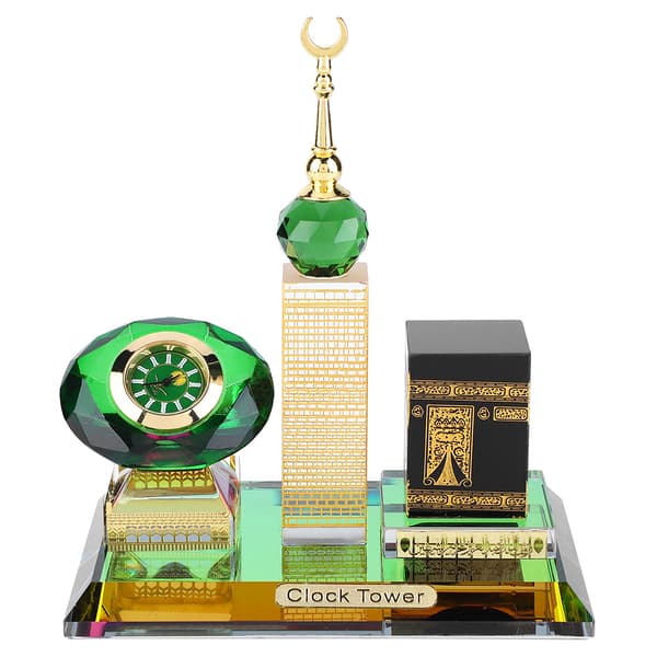 Muslim Kaaba Clock Tower Model Islamic Architecture Crafts Souvenirs Home Desk Decor