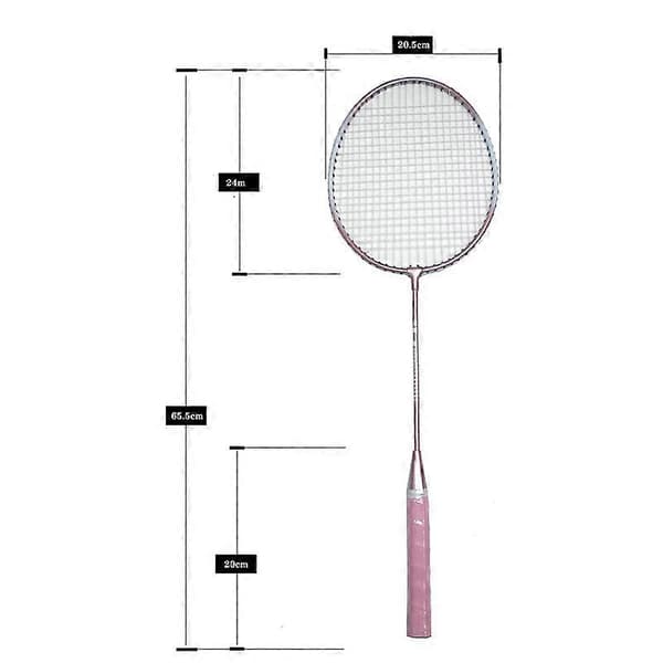 2 st Badmintonracketar och Väska Set Badmintonracket Set Inomhus Utomhus Rosa Pink