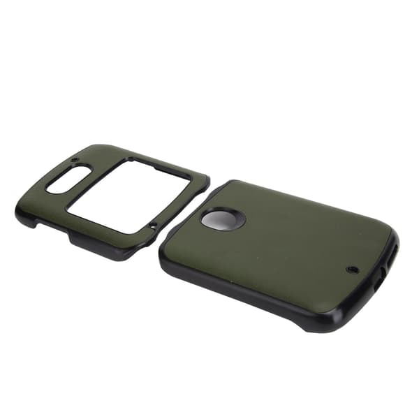 Mobiltelefon skyddsfodral Stötsäkert telefonläderfodral för Motorola Razr 5GGrön