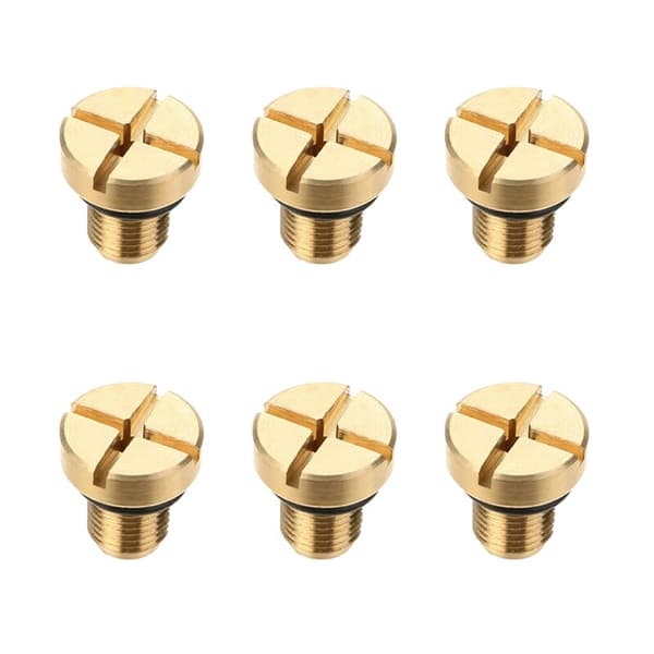 6X 17111712788 Coolant Expansion Tank Bleed Screw Radiator Overflow Gold for E36 E39 E46 Etc.