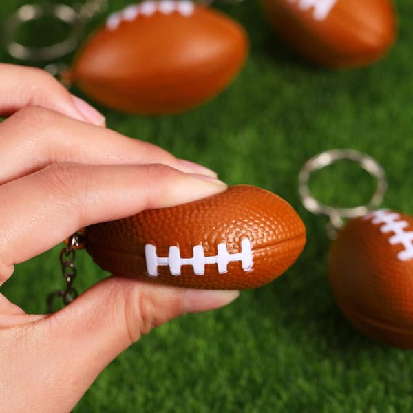 20-pack Rugby Keychains for Party Favors, School Carnival Prizes