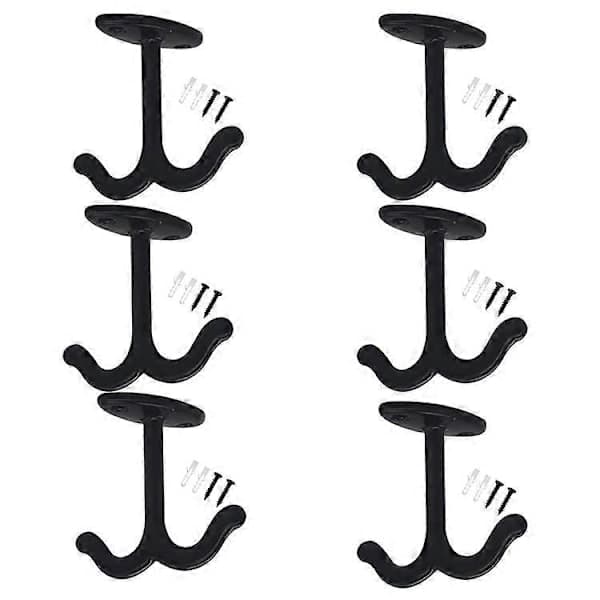Pieces Skruvbara Krokar, Dubbelklo-design, Zinklegering Takkrok för Takfläktar, Blomkorgar, Jackor