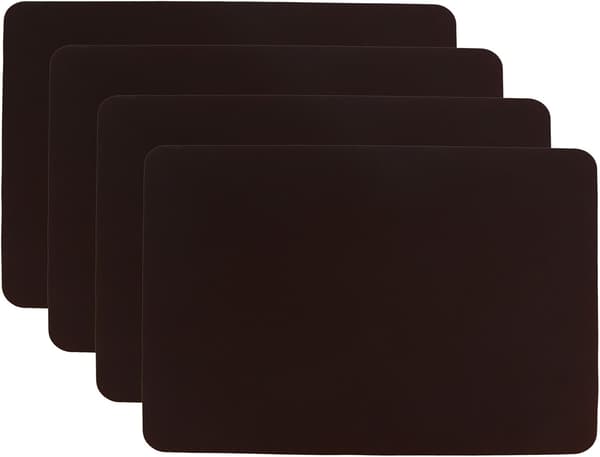 39,9 x 30 cm Nye silikonfargede bordmatter, 4 stk kaffe -