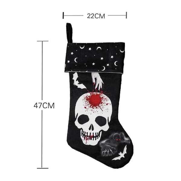 2 Halloween-dekorationsstrømper Spøgelsesfestival kranie spøgelsesprint gi