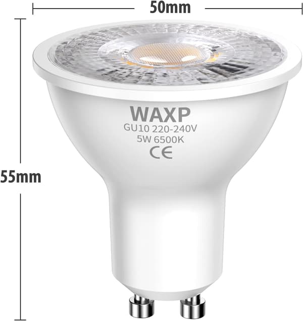 LED spotlight 5w gu10 compatible cool white 10-pack