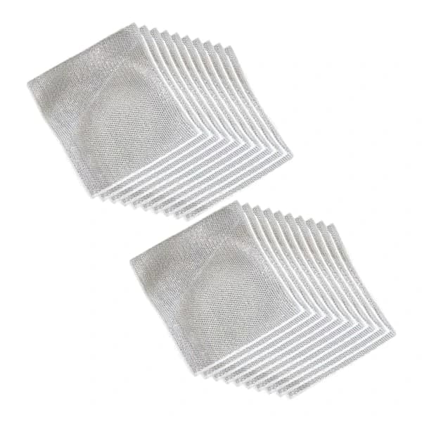 20x Grå Multifunktionelle Opvaskeklude med Metaltråd Premium Nylon