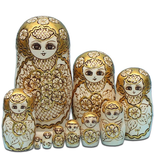 Maksimal størrelse: 20 cm * 10 cm 10 stk. Russiske Nesting Dolls Matryoshka h