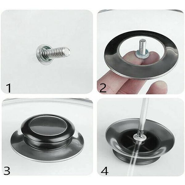 Pot Lid Knob - 8-pack - Universal Kitchen Knobs - Lid Knob - 5 - 12mm Universal - Stainless Steel