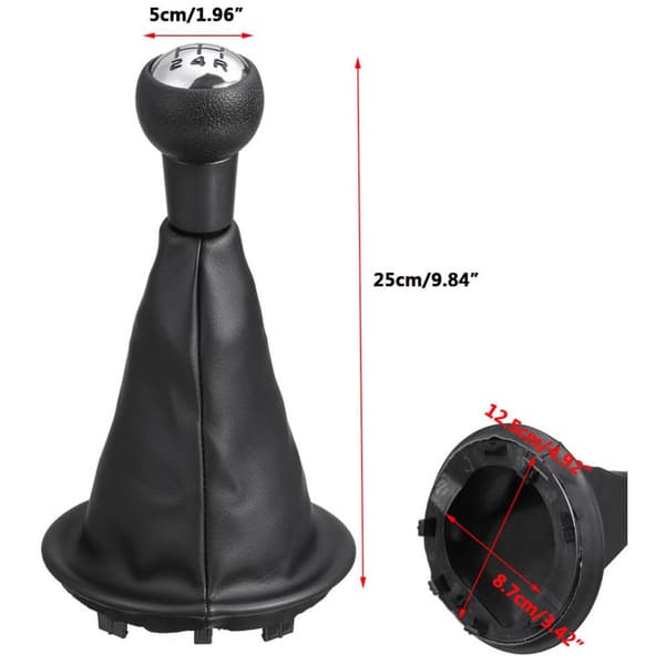 5-speed Gear Shift Knob + Gaiter for Citroen Berlingo III for Partner 2008-2021