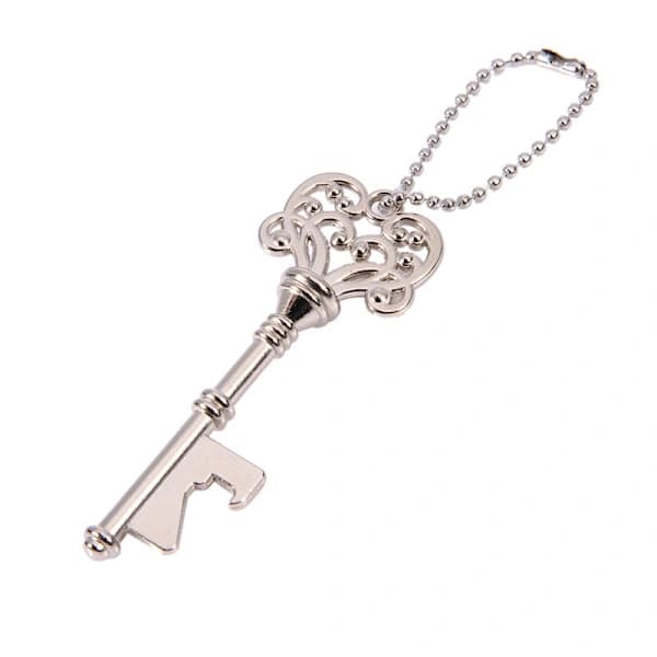 Vintage avaimen pullonavaaja, korkinavaaja hopea hopea hopea Silver