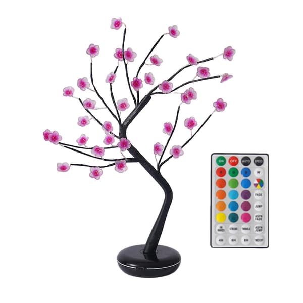 LED Table Lamp Bonsai Tree DIY Lamp Decoration Night Light Home Decor Plum Blossoms