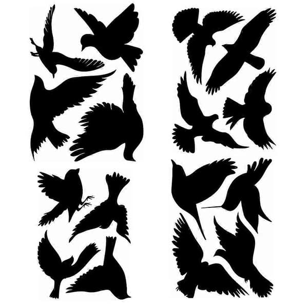 16 Pcs Large Anti-Collision Window Decals Hummingbird Window Decals Glass