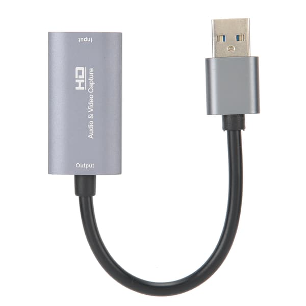 Capture Card til HDMI til USB2.0 4K 1080P Højopløsning til lyd- og videooptagelse Grå