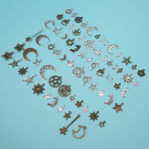 DIY Anheng Tilbehør Legering Måne/Stjernemønster Armbånd Smykker Materiale (73 stk stiler)