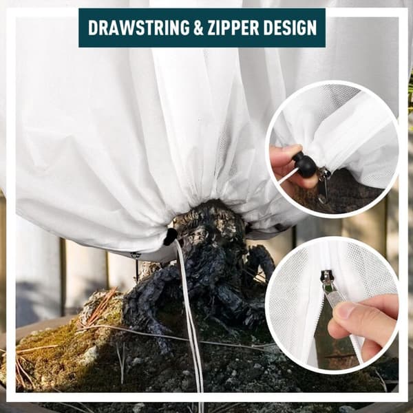 4-pack 120 x 180 cm Frost Protection with Drawstring for Plants