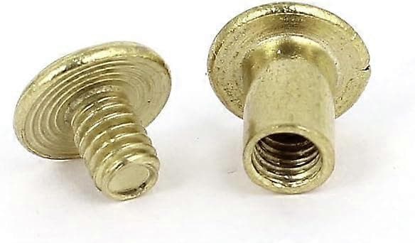 Albumilompakko Messinkipinnoitettu 5x8mm Sidonta Chicago Ruuvipylväs 20kpl