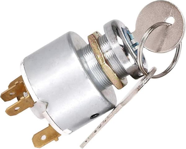Ignition Switch Universal 12V Engine Start Switch 3 Positions ON OFF Ignition Control Switch with Key Suitable for Motorcycles, Tractors, Cars and Boats