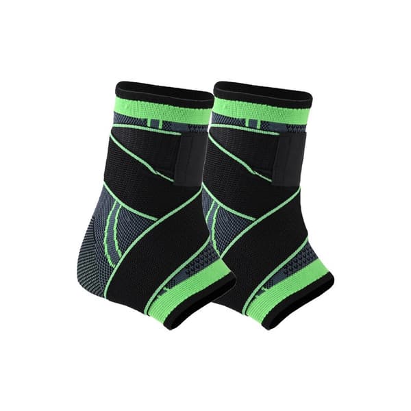 Professionell Sport Löpning Basket Knä Armbåge Handled Handflata Ankel Stöd Skyddsutrustning Set Grön S Green S