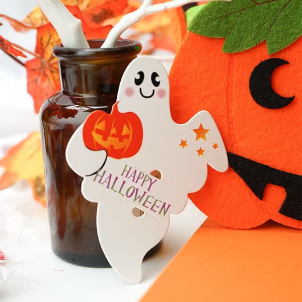 Halloween Dekorationer - Mini Pappers Spöken för Fest & Roliga Tillbehör