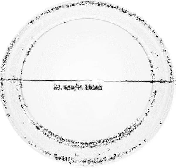 Universaali mikroaaltouunin lasinen pyöritysalusta pidikkeellä, 245mm/24.5cm/9.65inch