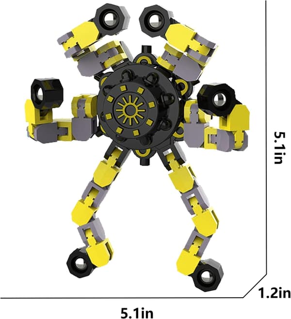 3 stk. spinnere, gør-det-selv deformerbare robotfingerlegetøj, afslapning