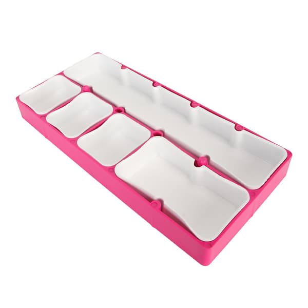 Watch Parts Storage Box 5 Compartments Portable Dustproof Multifunctional Watch Screw Organizer Rose Red