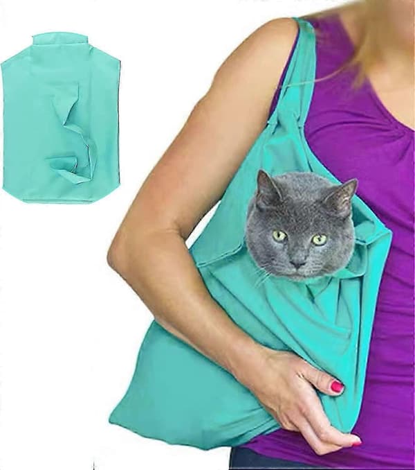 Adjustable Breathable Cat Bag for Grooming, Pet Carrier for Nail Clipping [DB]