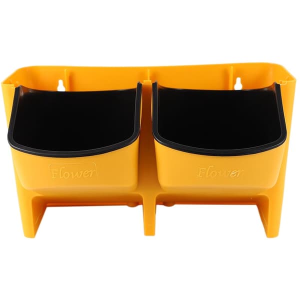 Stackable Wall Planter Vertical Succulent Plant Pot Hanging Bonsai Pot Home Decor (Yellow)
