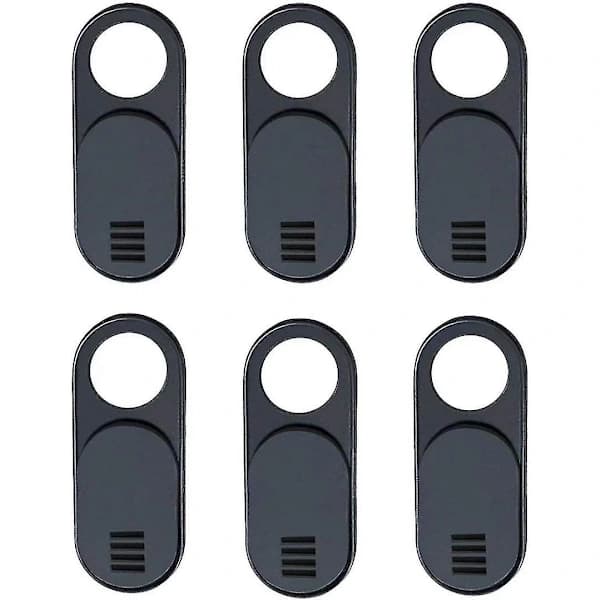 Webcam Cover, Camera Cover Slider, 6-Pack Ultra-Thin Laptop Camera Cover Slider (Black)