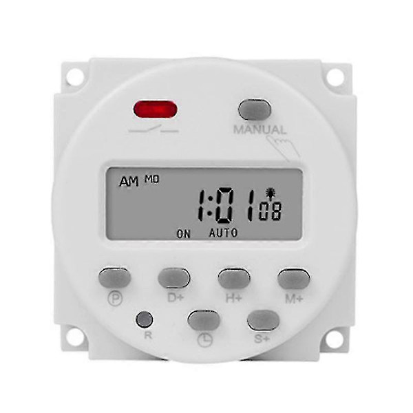 Sinotimer 1 sekunds intervall 12V digital LCD timeromkopplare 7 dagar veckovis programmerbart tidsrelä Prog-dt