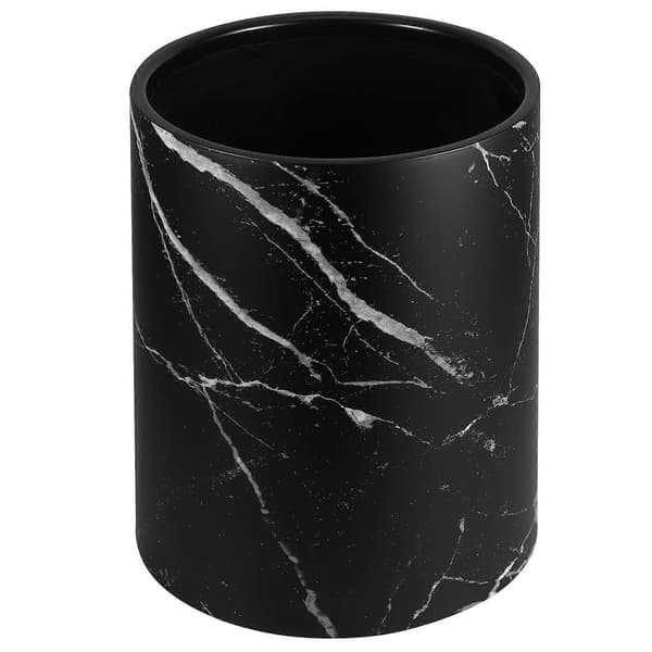 Small Waste Bin Round Lidless Waste Basket Marbled Trash Can