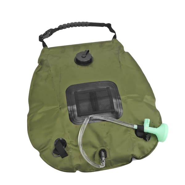 Grønn 20L Soldusjpose Sammenleggbar PVC Sammenleggbar Campingdusjpose for Utendørs Vandring