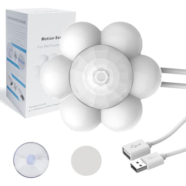 Ekstern Automatisk PIR-sensor til Kattevandfontæne Bevægelsesdetektor DC 5V 1A Infrarød Bevægelsessensorafbryder med USB-interface til Kattevandfontæner