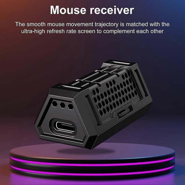 4K Receiver for Mouse Plug-Play Wireless Mouse Receiver for A5 Pro Low Latency 4000Hz Polling Rate Mouse Adapter for A5 Pro Max Gaming Accessories