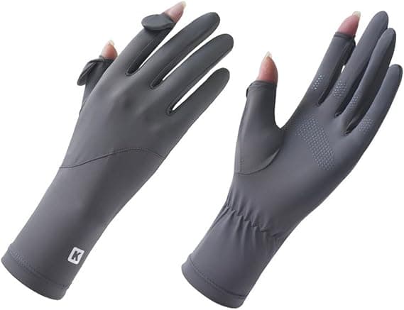 UPF 50+ Tunna solskydd UV-skyddshandskar för kvinnor, kol