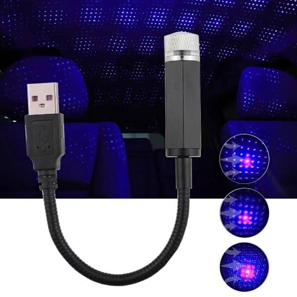 Romantisk LED-stjernehimmel nattlampe USB-drevet stjerneprojektorlampe