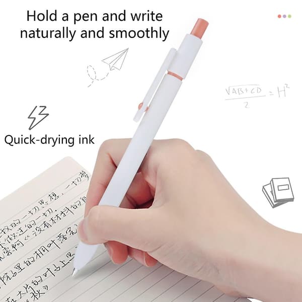 5 Pieces Refillable Gel Pens 0.42MM Retractable Gel Pens Large Ink Volume B B