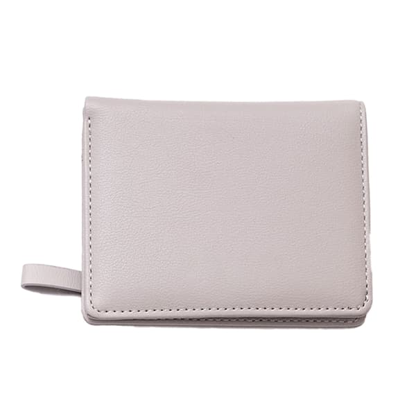 Damplånböcker Liten Bifold Läderficka Plånbok Dam Mini grå