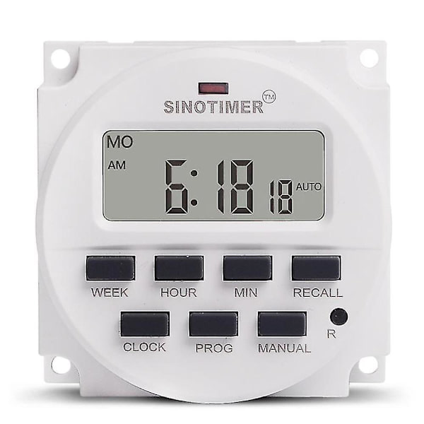 15,98 tommer LCD digital timer 12V DC 7 programmerbar tidsbryter TM618N-4[HK]