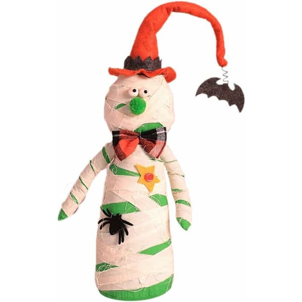 Halloween-dekorasjoner Scene Kledd Mumie Heks Gresskar Borddukke
