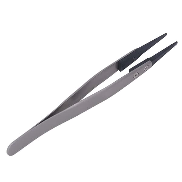 Round Anti-static Tweezers with Curved Tip for Electronics Repair